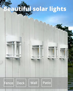12-Pack Warm White Solar Gutter Lights, Outdoor LED