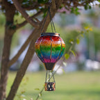 Backyard Solar Patio Lanterns, Elegant Waterproof LED