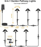 Solar Pathway Lights, Waterproof LED Yard Lights
