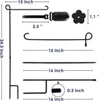 Solar-Powered Flagpole Light, Bright LED