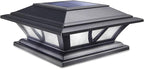 2-Mode Warm White Patio Post Cap Lights, Solar LED