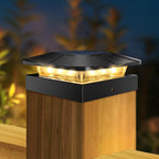 Solar Post Cap Lights, 3-Mode Waterproof LED