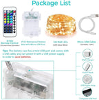 Christmas String Lights, 33ft 100 LED Remote & Timer