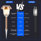 6-Pack Warm White Solar Path Lights, Outdoor Walkway LED