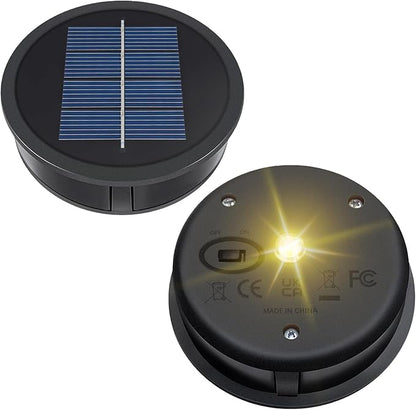 AA 600mAh Solar Lights Replacement Top Parts, Solar Panel for Outdoor Garden Lanterns or DIY Solar Lantern Warm White LED (1Pack)