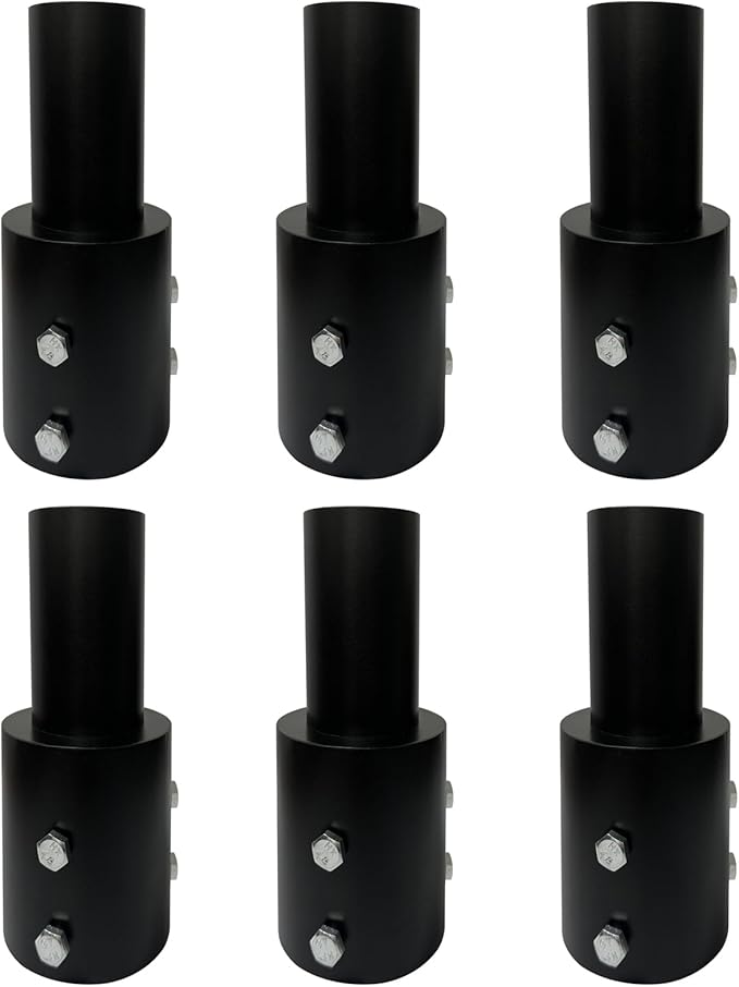 6pcs Slip Fitter Light Pole Adapter - for 3 inch Round Pole, 2 3/8 inch Round Tenon Adapter for Led Parking Lot Lights Shoebox Street Post Light Metal Outdoor Mount Bracket