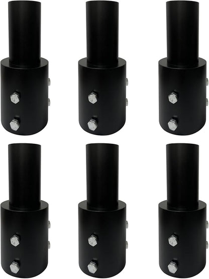 6pcs Slip Fitter Light Pole Adapter - for 3 inch Round Pole, 2 3/8 inch Round Tenon Adapter for Led Parking Lot Lights Shoebox Street Post Light Metal Outdoor Mount Bracket