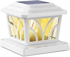 Warm White Solar Fence Post Caps, Patio LED