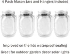 4-Pack LED Patio String Lights, Waterproof Outdoor