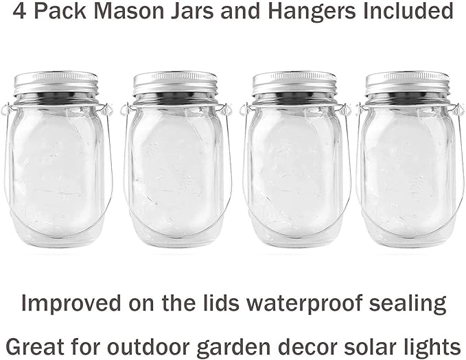 4-Pack LED Patio String Lights, Waterproof Outdoor