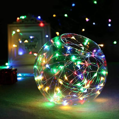 MUMUXI 4 Pack 33ft Remote Control Battery Operated Fairy String Lights with Timer, 100 LED Twinkle LEDs, Color Changing Outdoor Waterproof Firefly Lights, Multicolor, [Set of 4]