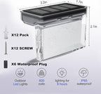 6-Pack Warm White Solar Path Lights, Outdoor Driveway LED