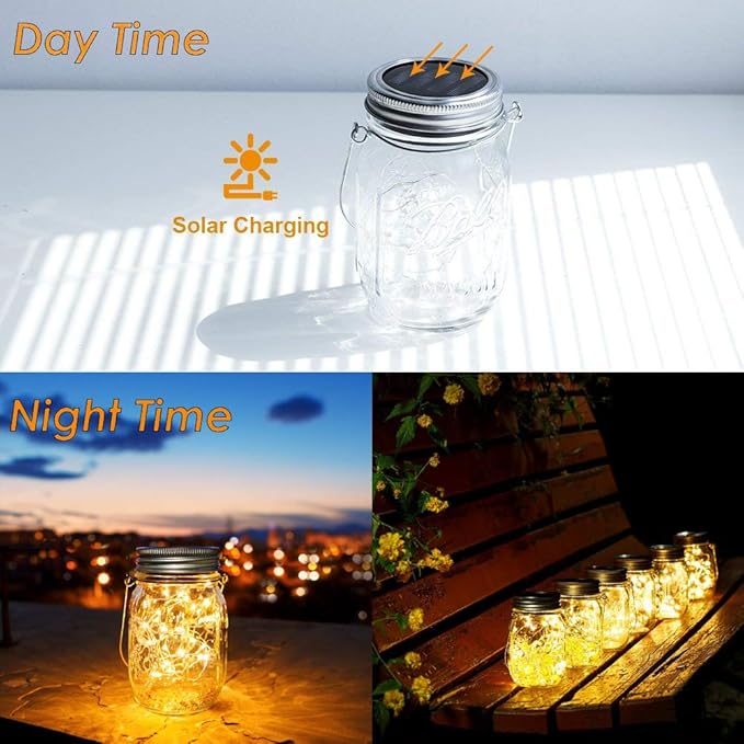 Solar Yard Path Lights 4-Pack, Waterproof