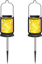 2-Pack Solar Mason Jar Lid Lights, 30 LED Garden Fairy