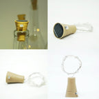 Wine Bottle Cork Fairy Lights 10-Pack, Solar LED