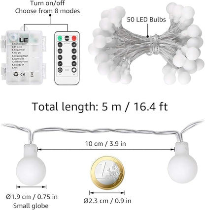 4ft String Lights for Backyard, Waterproof LED