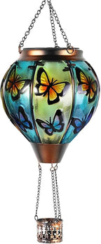 Butterfly Solar Hanging Lanterns, Metal Outdoor Decor