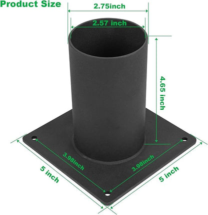 3 Inch Pier Mount Base,Heavy Duty Pier Mount Adapter for 3" Post Light Fixtures, Mounting Hardware Included