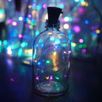 10-Pack 10 LED Wine Bottle Fairy Lights, Solar Cork