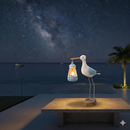 Solar Seagull Statues for Garden and Home Decor,Funny Garden Decor Beach,Pool,Patio,Lawn,Yard,Porch,Perfect Garden Gift