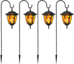 Garden Solar Lantern Set 4-Pack, Metal Garden Lighting