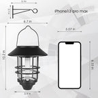Hanging Solar Lantern Set 2-Pack, Elegant Patio Lighting