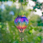 Metal Courtyard Solar Lanterns for Garden, Waterproof LED