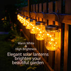 12-Pack Decorative Backyard Solar Lanterns for Outdoor, Waterproof LED