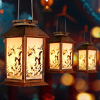 Solar Cat Lanterns, Outdoor Hanging LED Decor
