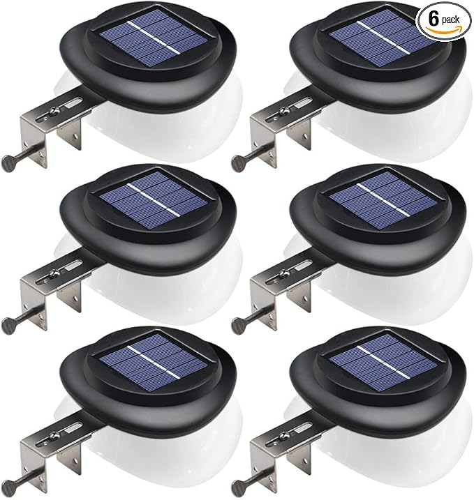 Sleek Solar Patio Lights 6-Pack, LED