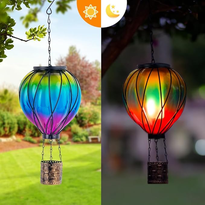 Hanging Solar Backyard Lanterns, Elegant Waterproof LED
