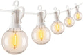 50ft White String Lights for Yard, Waterproof LED