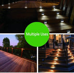 Solar Step Lights 12-Pack, Waterproof Stair