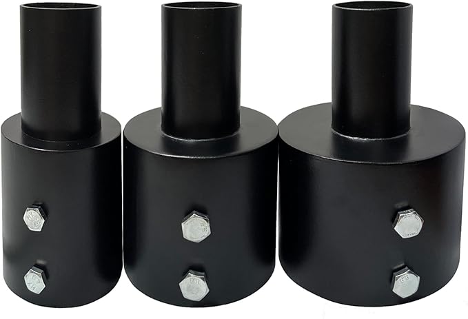 Slip Fitter Light Pole Adapter - 3 in Round Pole, 2 3/8 in Round Tenon Adapter for Led Parking Lot Shoebox Street Post Light Metal Outdoor Mount Bracket