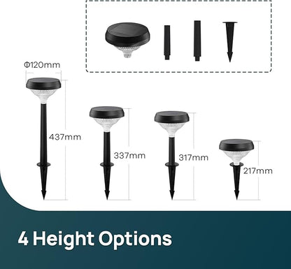 Linkind Solar Pathway Lights 4 Pack, Solar Lights Outdoor, Warm White Path Waterproof for Walkway Yard Landscape Garden