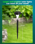 8-Pack Warm White Solar Path Lights, Outdoor Driveway LED