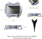 Solar Fence Lights 12-Pack, Waterproof LED