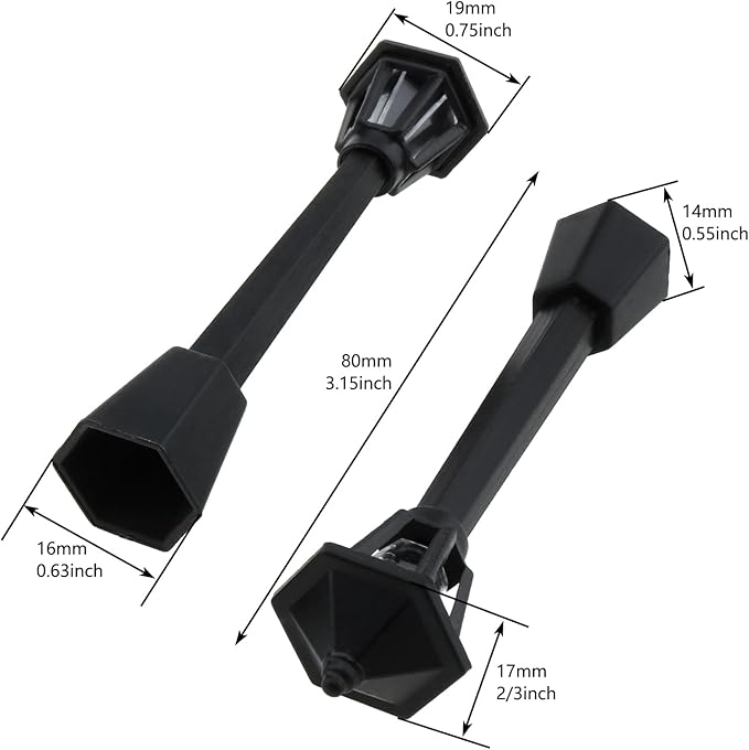 10pcs Mini Lamppost Black Plastic Miniature Railway Train Lamp Post Lights Street Light Model