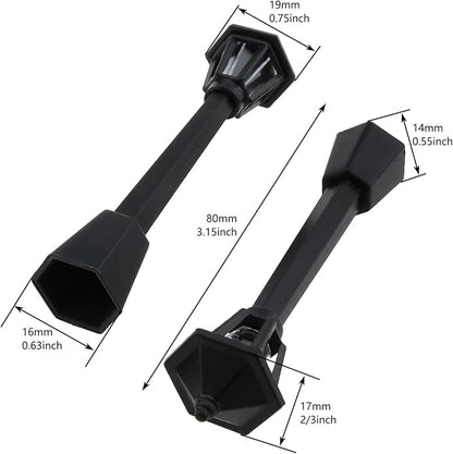 10pcs Mini Lamppost Black Plastic Miniature Railway Train Lamp Post Lights Street Light Model