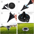 Solar Flat Disk Lights 12-Pack, Waterproof Walkway