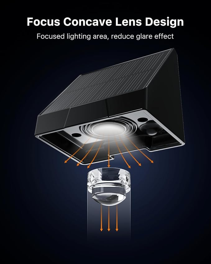 8-Pack Solar Wall Lights, Outdoor LED