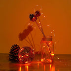 6-Pack 3ft Christmas LED String Lights, Waterproof Timer Lights
