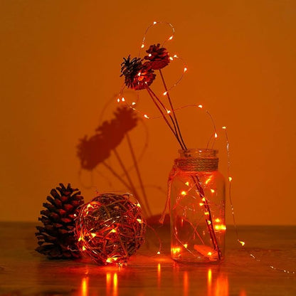 6-Pack 3ft Christmas LED String Lights, Waterproof Timer Lights