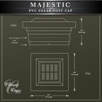Solar Post Cap Lights, Waterproof LED