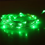 10ft Green Outdoor Edison String Lights, Weatherproof