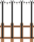 5ft Outdoor String Light Poles 4-Pack, Metal