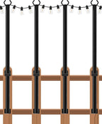 5ft Outdoor String Light Poles 4-Pack, Metal