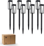 8-Pack Warm White Solar Path Lights, Outdoor Garden LED