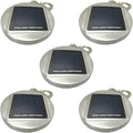 Mason Jar Lid Fairy Lights 5-Pack, Solar Patio LED