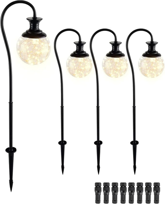 Low Voltage Globe Garden Lights, Landscape Lighting Low Volt Glass Pathway Lights, Decroative LED Path Lighting for Path, Patio, Yard, Walkway, 12-24V AC/DC, Corded, Waterproof, 2.5W 136LM